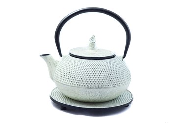 Teapot Cast iron 1,2L Arare white