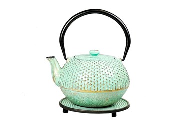 Teapot Cast iron 0,9L Hoshi mint-gold