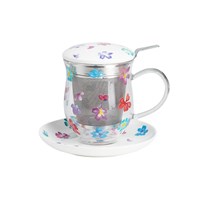 Herb Tea Cup 350ml with steinless steel filter - Giselle