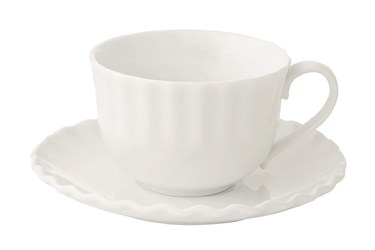 Teacup 250ml in porcellain ONDE WHITE