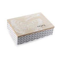 Tee Box aus Holz mit 6 Unterteilungen