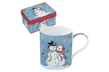 Mug 350ml in porcellain WITH LOVE AT CHRISTMAS SNOWMEN