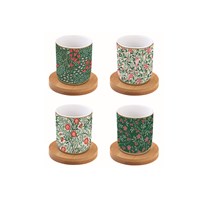 Set 4 Tazzine caffè 110ml in porcellana FLORAL FANTASY
