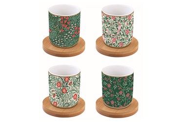 Set 4 Tazzine caffè 110ml in porcellana FLORAL FANTASY