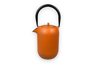 Teapot Cast iron 0,8L Mahobin orange-grey