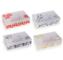 Box tè in legno 6 scomparti Flower FES