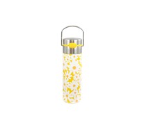 Bottiglia termica in acciaio Daisy yellow con doppio filtro, 500ml