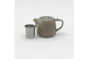 Teiera in porcellana beige con filtro e coperchio 500ml