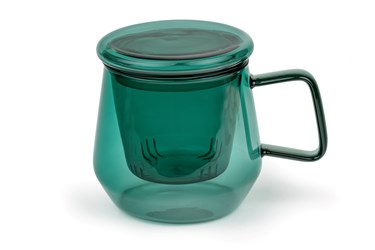 Tisaniera in vetro Livorno verde giada 350ml