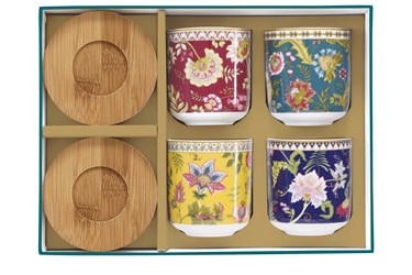 4 Porzellan Kaffeetassen 110ml Set   MAGIE D'ORIENT