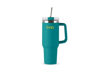 Bottiglia/Mug termica con cannuccia 1,2L - Petrolio