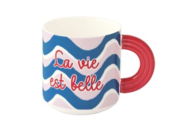 Tasse aus porzellan 350ml  ENERGY LA VIE EST BELLE
