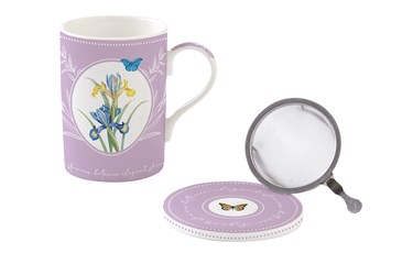 Kräuterteetasse 350ml mit filter ROYAL BLOSSOM