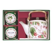 Set Tè - Teiera 600ml c/filtro con 2 bicchierini BOTANIC CHIC