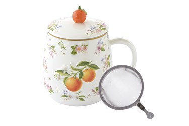 Tisaniera 450ml farfalla FANCY FRUIT MANDARINO
