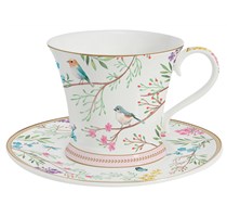 Tazza con piattino 200ml BIRDS MELODY