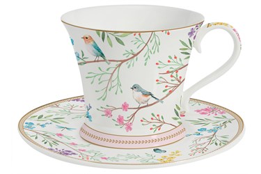 Tazza con piattino 200ml BIRDS MELODY