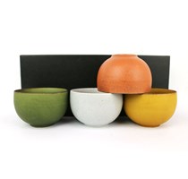 Set 4 cup tonde 8x5,5 cm