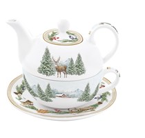 Tea for one 350ml in porcellana in color box WHITE FOREST
