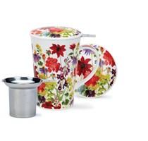 Tisaniera Shetland Set Cottage Border rosso