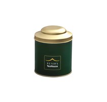 Personalized Tea Caddy Peter's TeaHouse 100g, green.